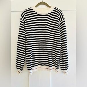 Striped Black and White Women's Sweater